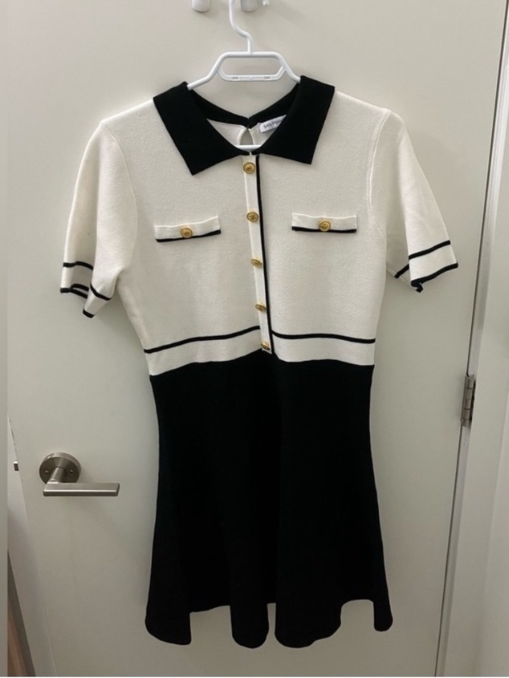 Cute preppy chic style knit dress New without tag office workwear - Picture 2 of 4